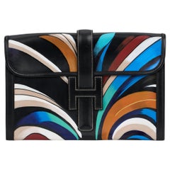 Pochette Jige Elan peinte à la main par Hermès