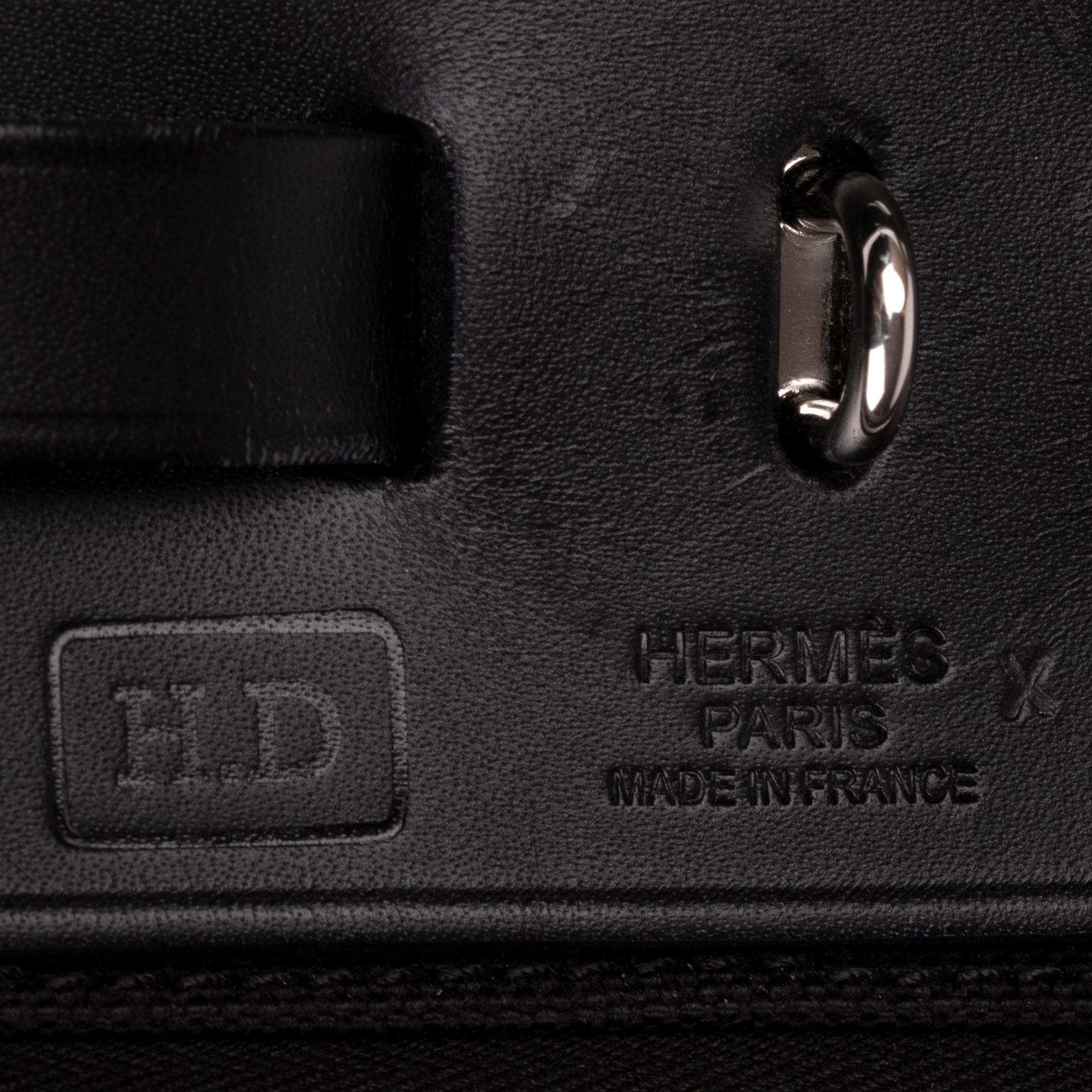 Hermès Handbag Herbag 38 in black canvas and leather, new condition ! In New Condition In Paris, IDF