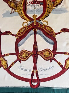 HERMÈS HARNAIS de CÉRÉMONIE 1959 silk Scarf designed by Grygkar Hugo