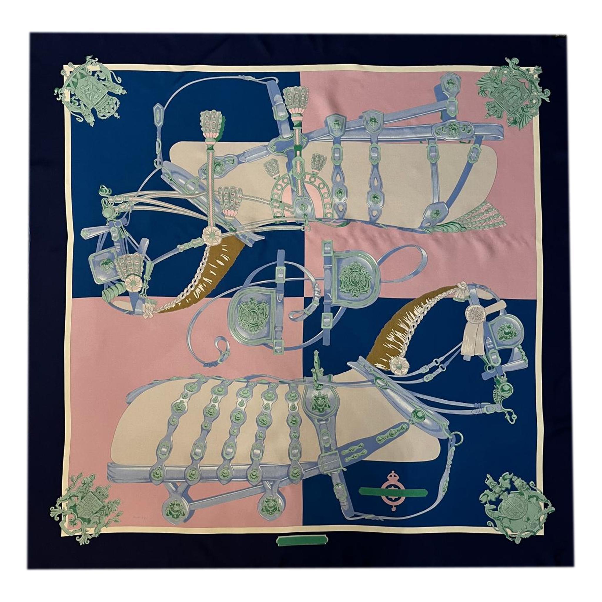 Hermes Harnais De Cour Silk Scarf 5