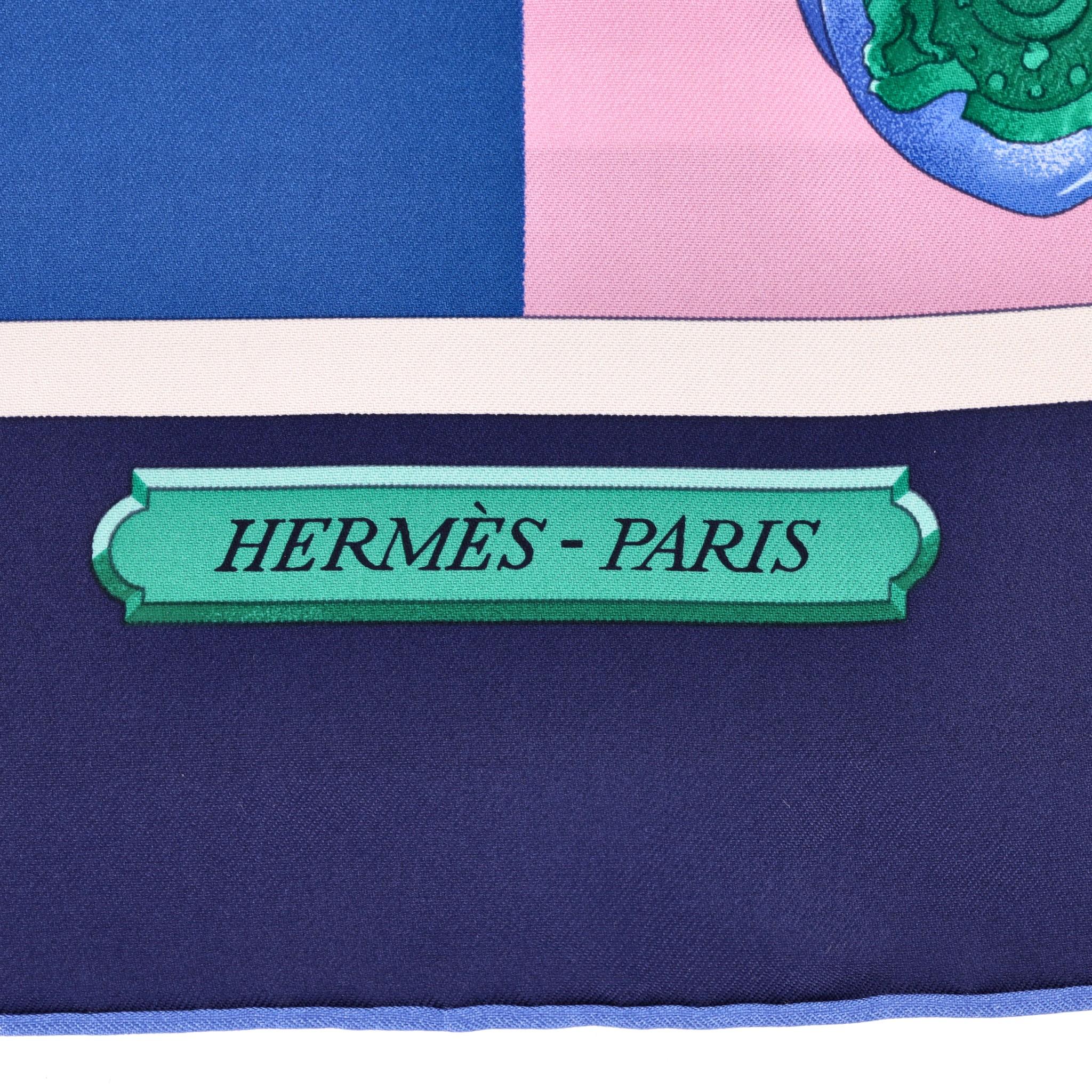 Hermes Harnais De Cour Silk Scarf In Good Condition In London, GB