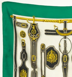 Hermes Harnais des Presidents by M F Heron Silk Scarf
