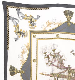 Hermes Harnais Francais Premier Empire by H Grygkar Silk Scarf
