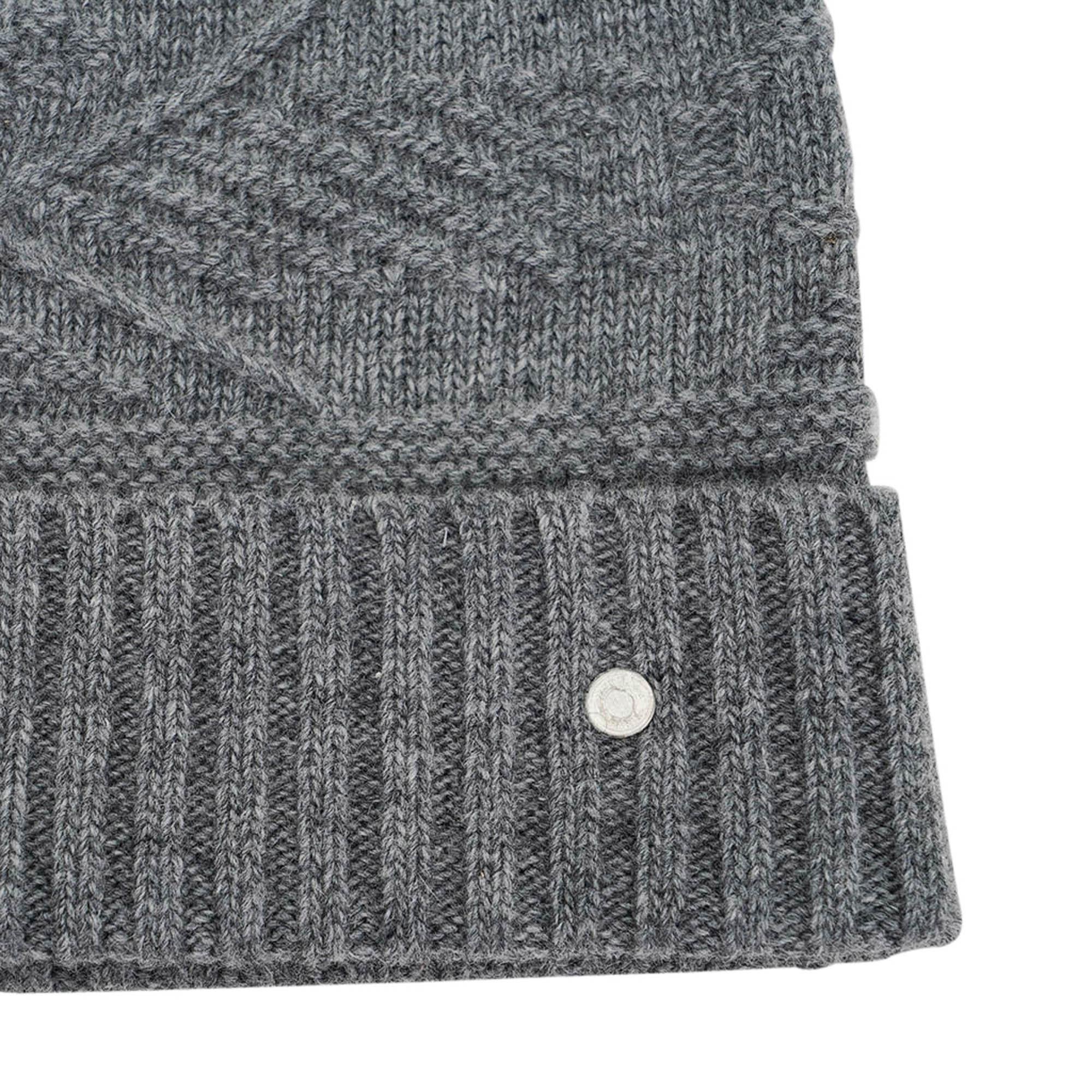 Grigio Hermes Harry Couleurs en Cours Beanie Cap Gris Acier M in vendita