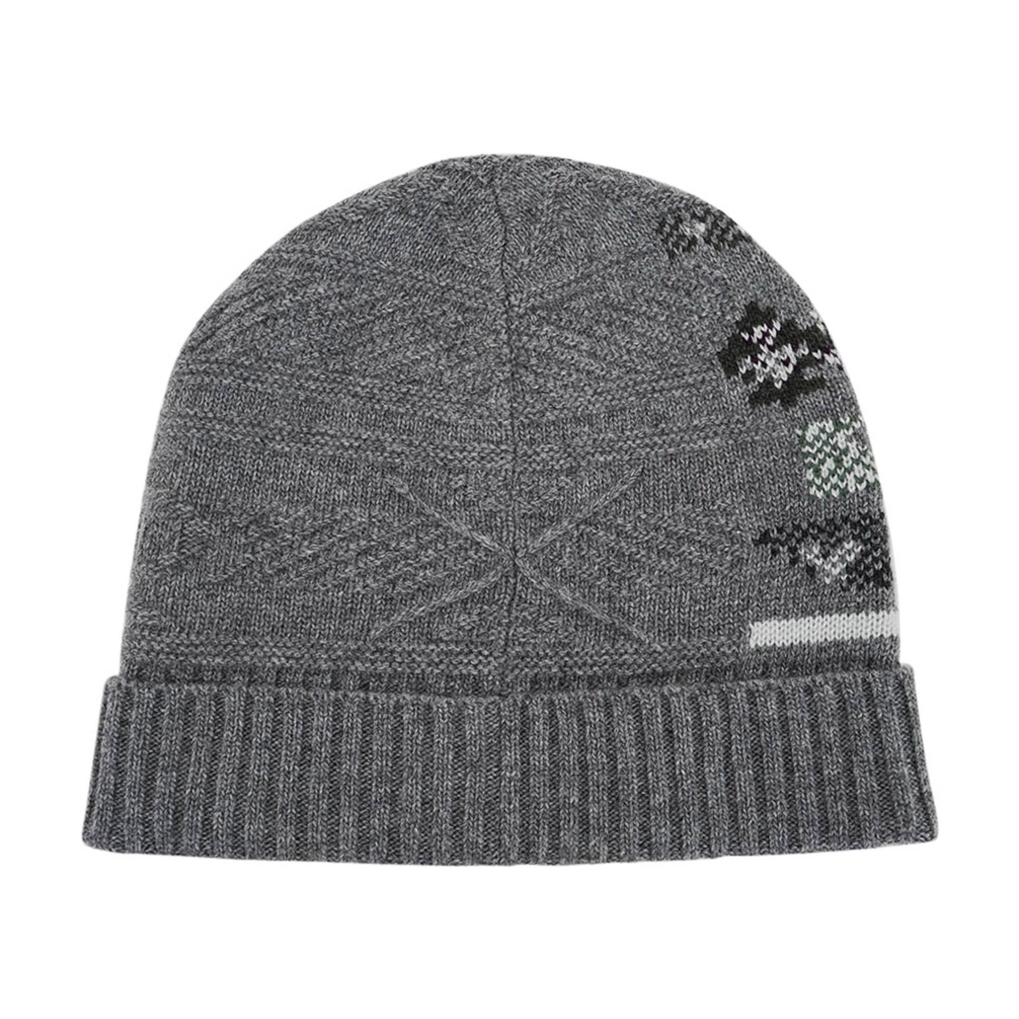 Hermes Harry Couleurs en Cours Beanie Cap Gris Acier M in vendita 1