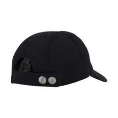 Hermes Hat Men’s Miles Robot Cap Black with Leather Clou de Selle 58