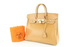 Hermès Haut à Courroies Birkin Gold 32 1hz1130 Brown Leder Schulranzen
