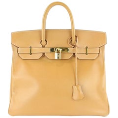 Hermès Haut à Courroies Birkin Gold 32 1hz1130 Brown Leather Satchel