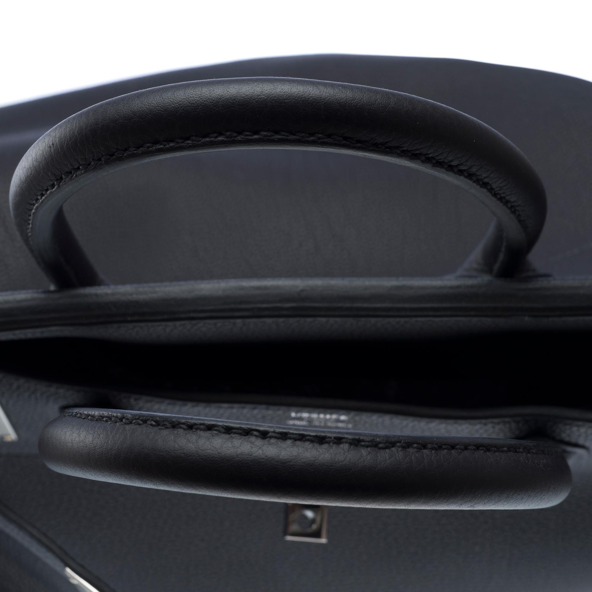 Hermes Haut à Courroies (HAC) 40 Travel bag in Black Togo Calf leather, PHW 8
