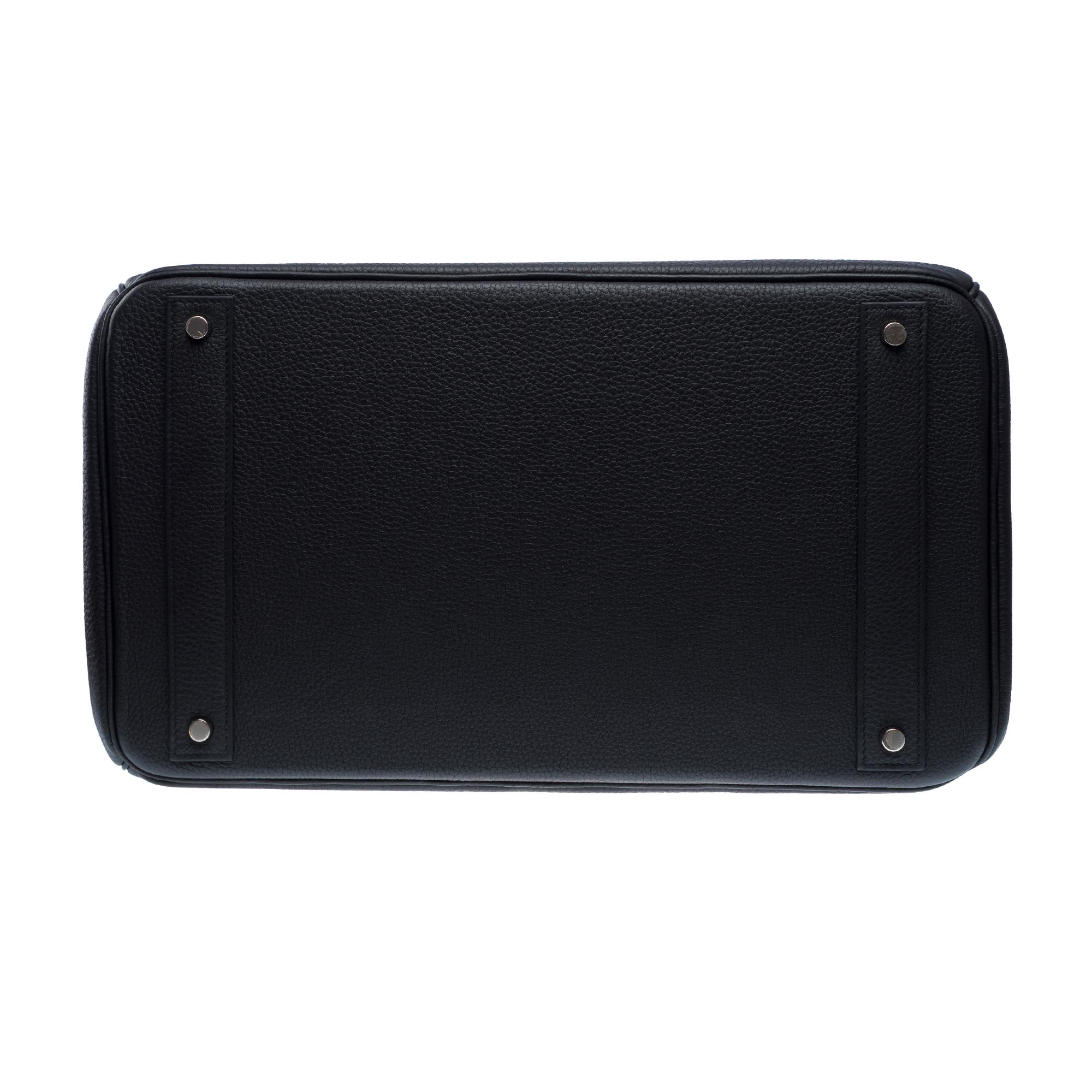 Hermes Haut à Courroies (HAC) 40 Travel bag in Black Togo Calf leather, PHW 9