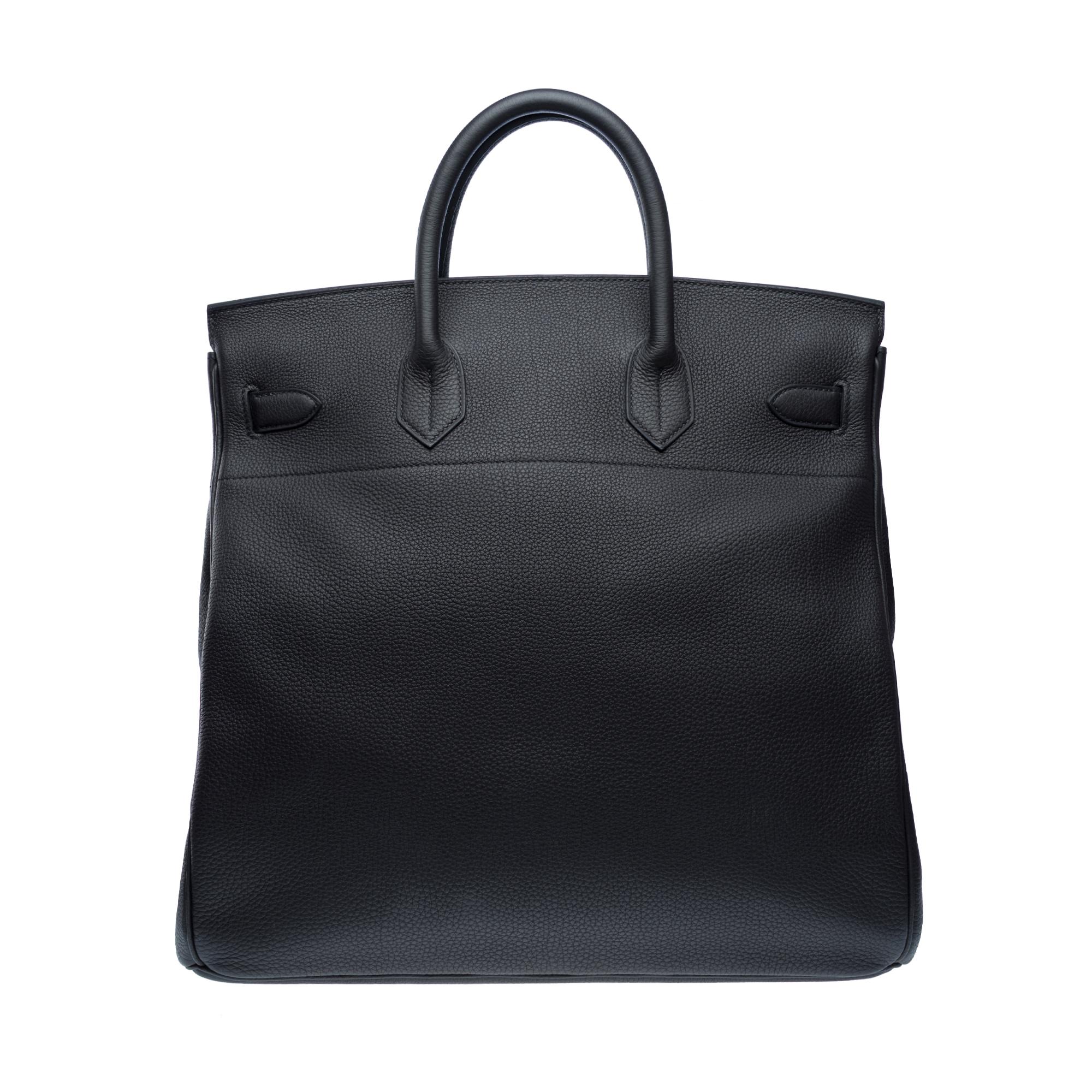 Hermes Haut à Courroies (HAC) 40 Travel bag in Black Togo Calf leather, PHW 1