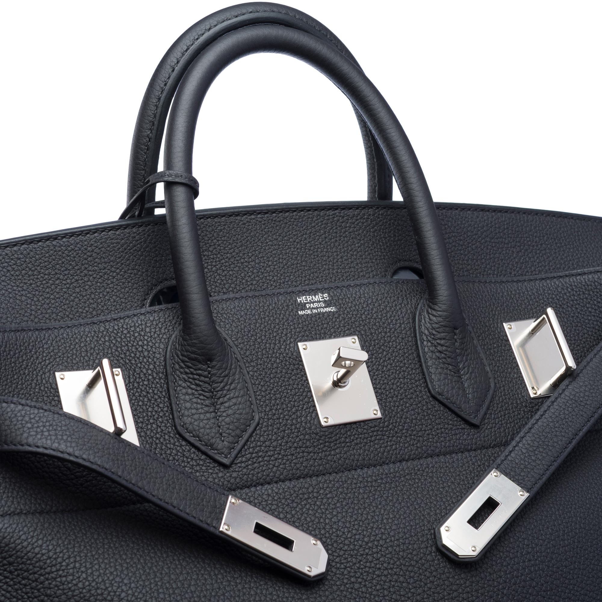 Hermes Haut à Courroies (HAC) 40 Travel bag in Black Togo Calf leather, PHW 4