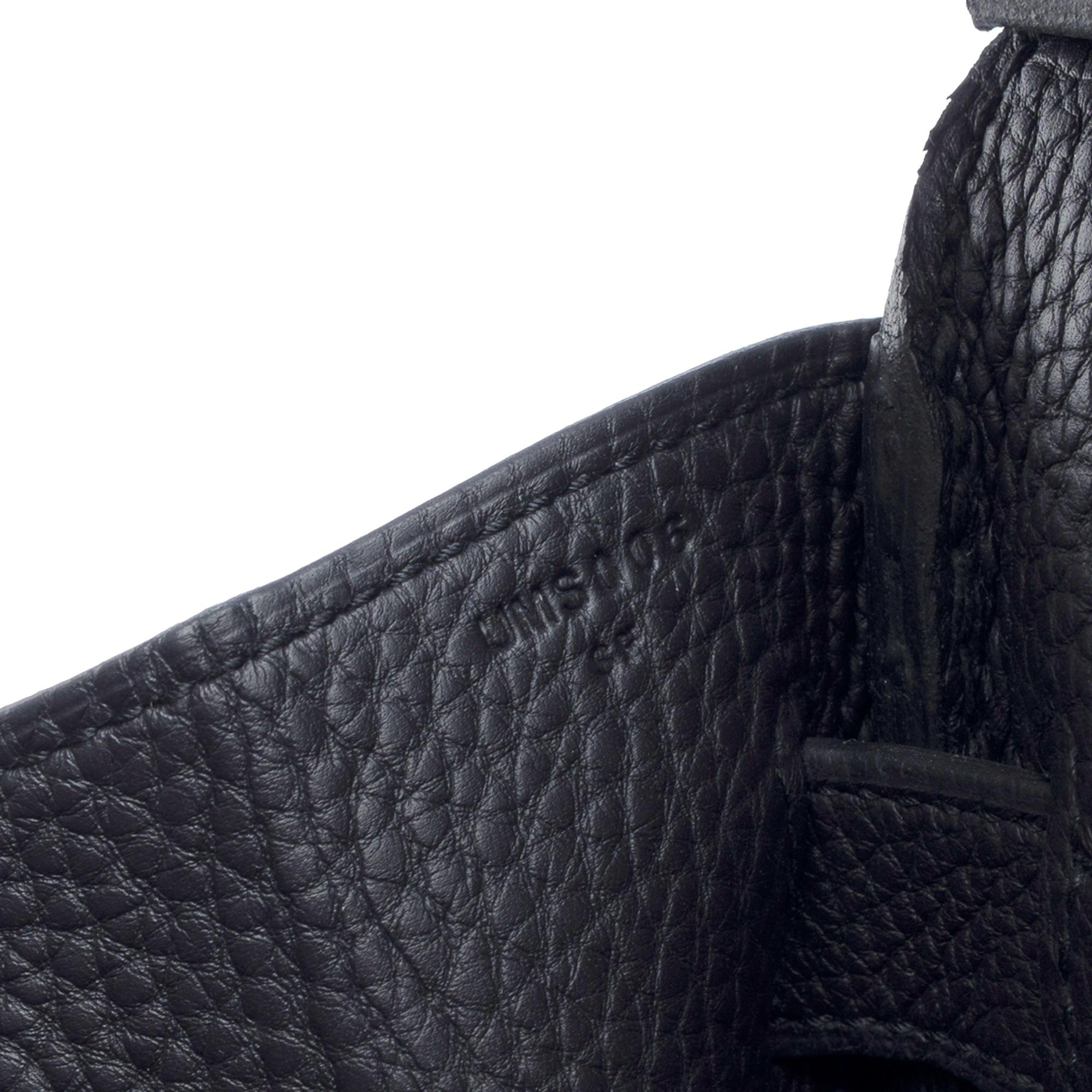 Hermes Haut à Courroies (HAC) 40 Travel bag in Black Togo Calf leather, PHW 5