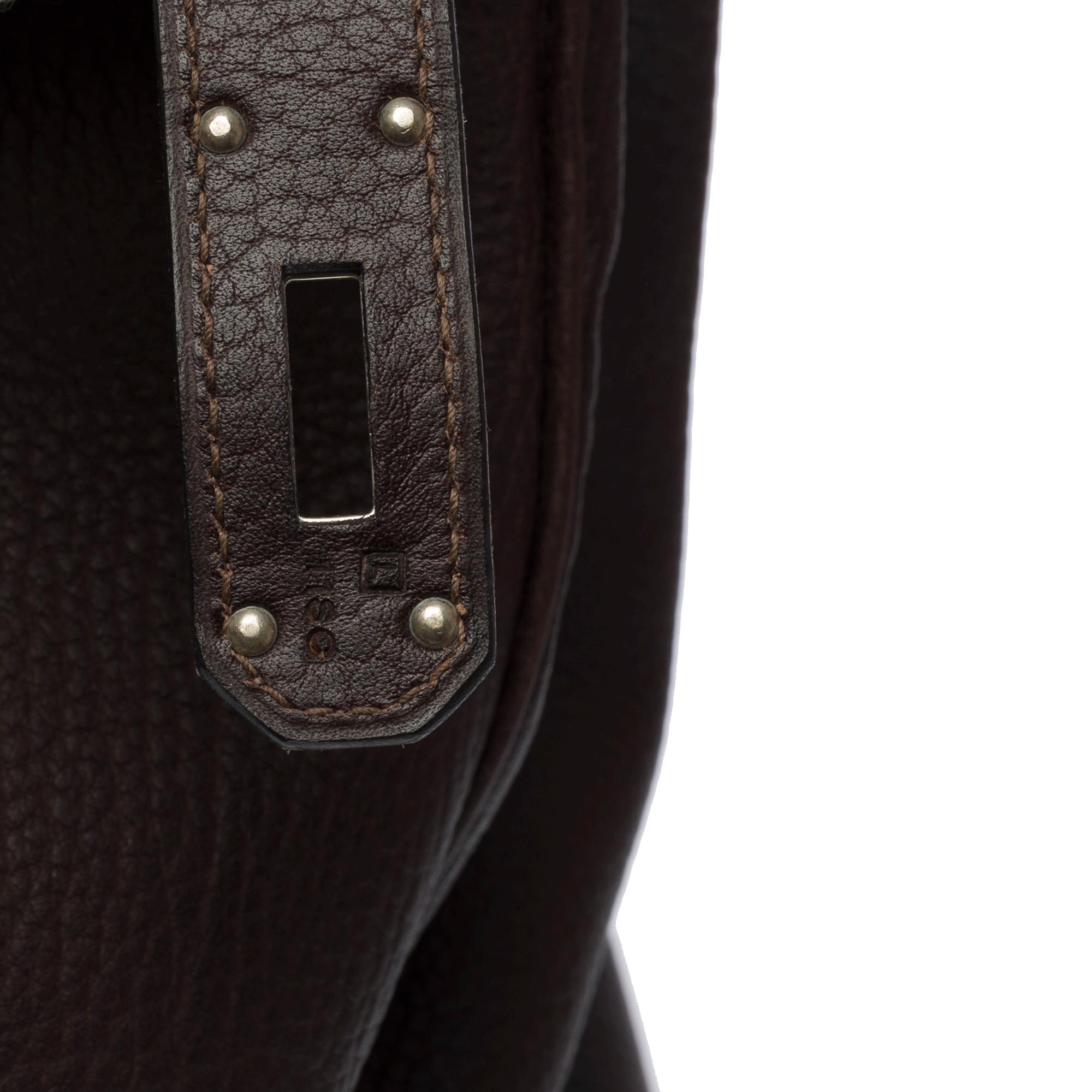 Hermes Haut à Courroies (HAC) 40 Travel bag in Brown Togo calf leather, PHW For Sale 2
