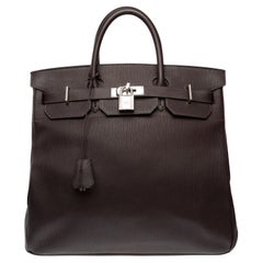 Hermes Haut à Courroies (HAC) 40 Travel bag in Brown Togo calf leather, PHW