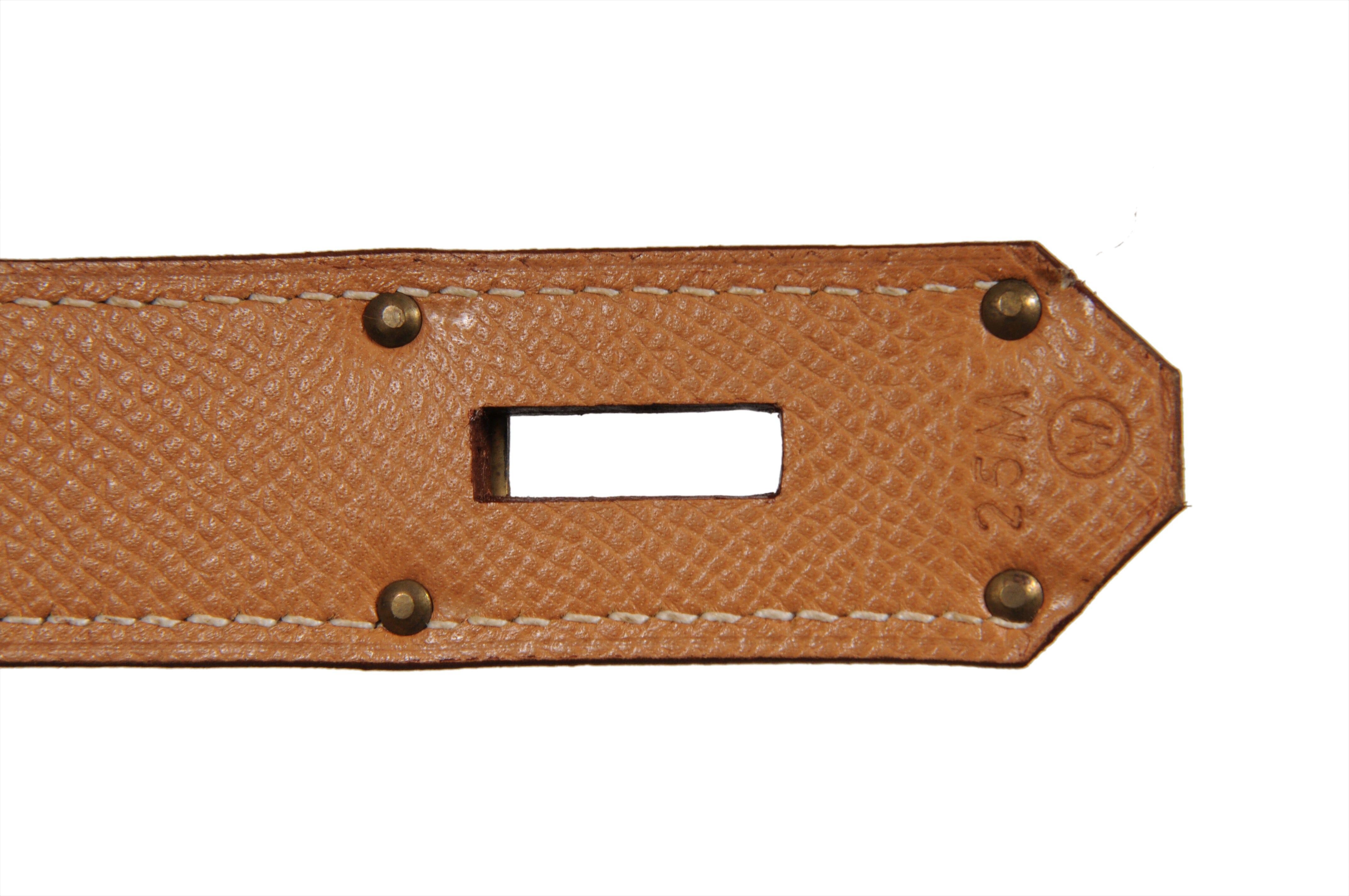 Hermes Haut à Courroies HAC 50 Birkin Courchevel Gold Hardware Tan Duffle For Sale 5
