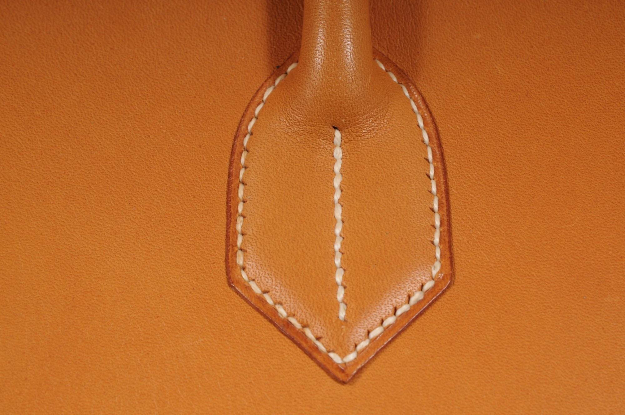 Hermes Haut à Courroies HAC 60 Birkin Vache Natural Gold Hardware Tan Duffle 4