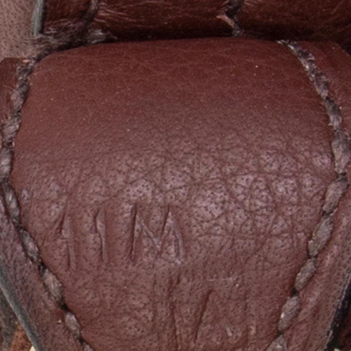 HERMÈS Sac de voyage BOLIDE 45 en cuir clémence marron havane en vente 1