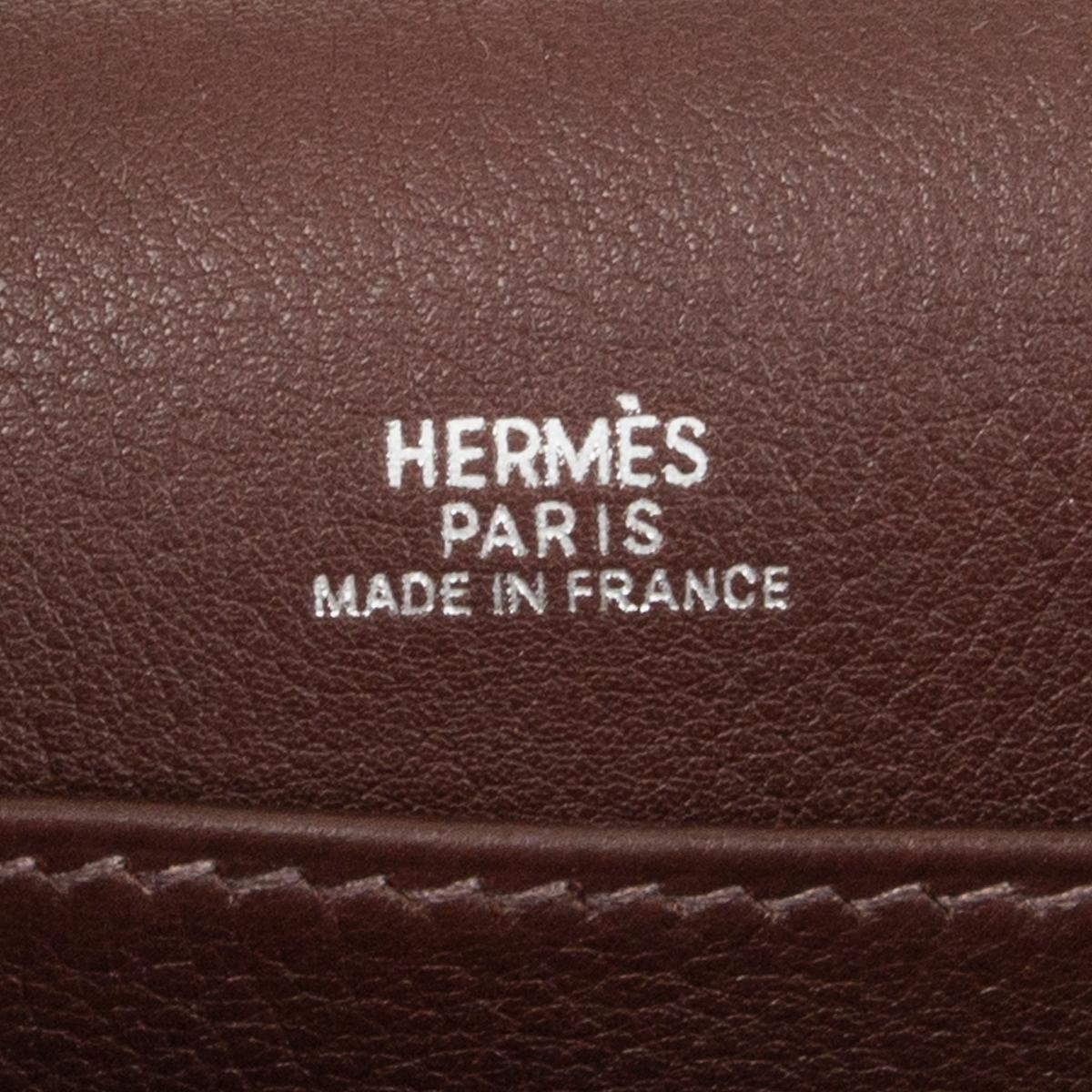 HERMES Havane brown Swift leather KELLY POCHETTE Clutch Bag 4