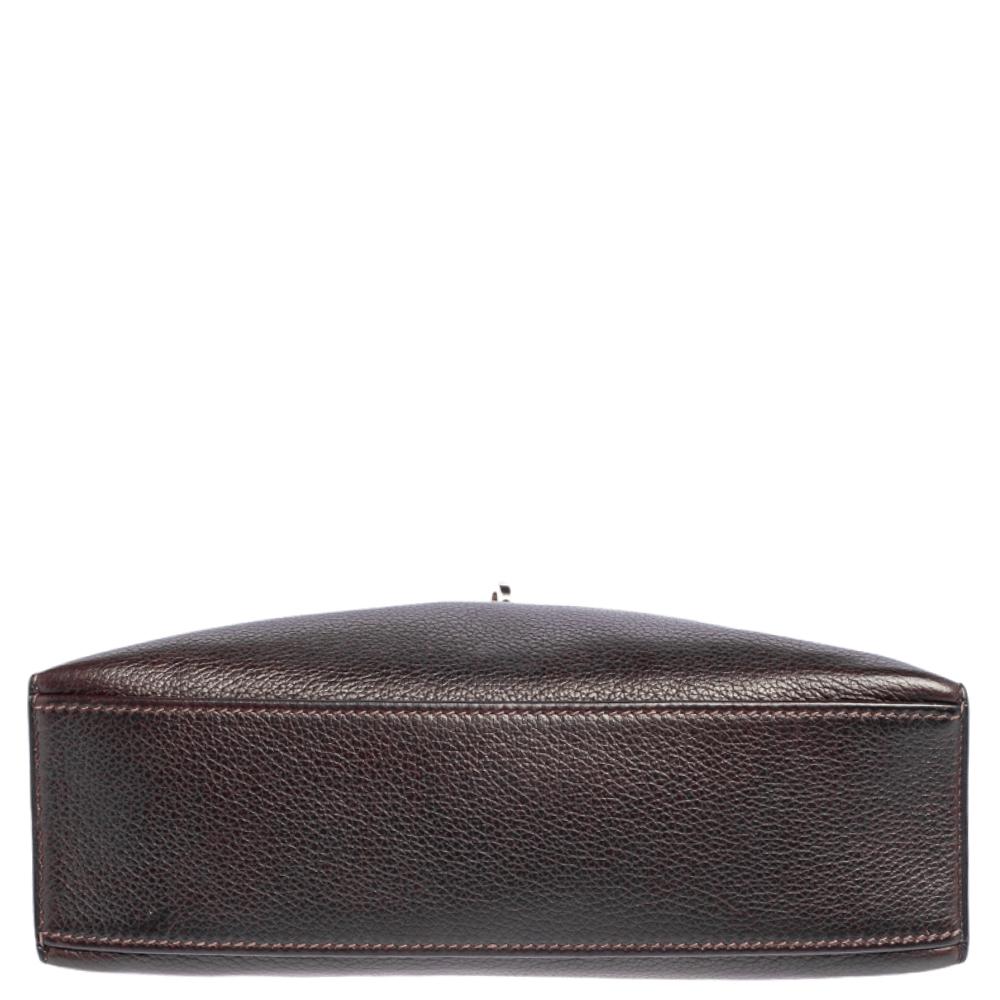 Hermès Havane Evergrain Leather Palladium Hardware Kelly Pochette 1