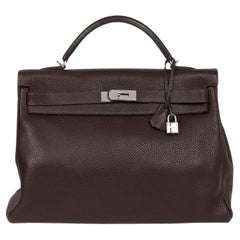 Hermès Havane Fjord Leather Kelly 40cm Retourne