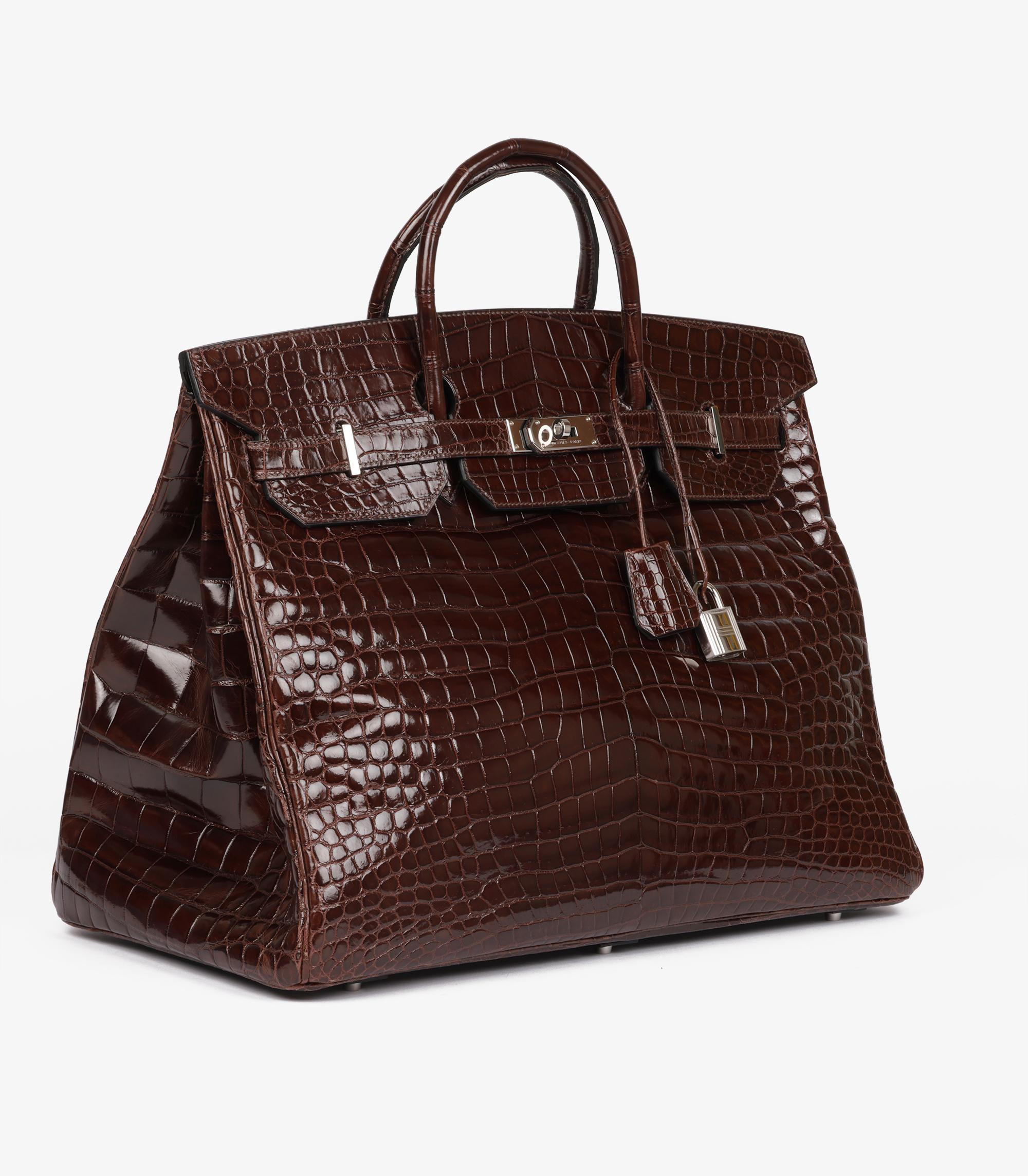 Hermès Havane Shiny Porosus Crocodile Leather Birkin 50cm Retourne

Product Details
Xupes Ref: CB1486
Brand: Hermès
Model:  Birkin 50cm
Type: Tote
Serial Number: [P]
Age: 2012
Accompanied By: Hermès Small Dust Bag, Padlock, Keys, Clochette, Care