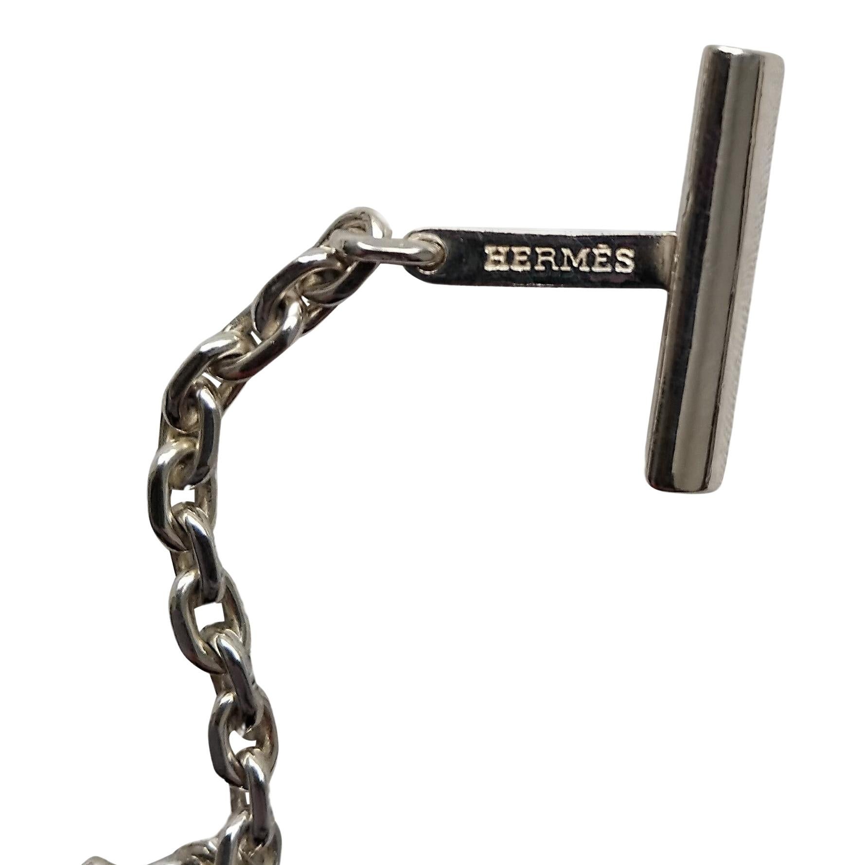 Hermès Herz Silber Schlüsselanhänger Charme für Kelly Birkin im Angebot 6