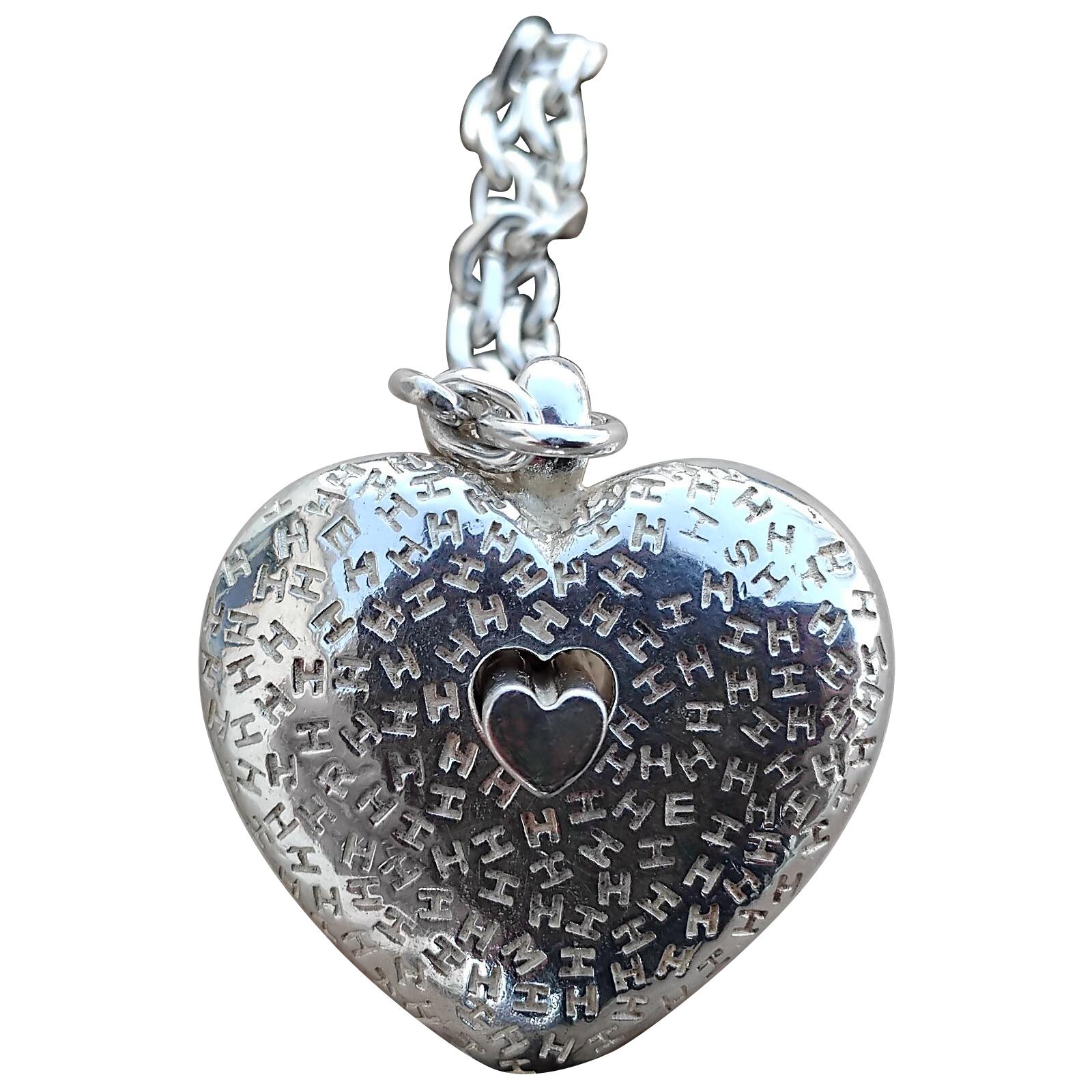 Hermès Herz Silber Schlüsselanhänger Charme für Kelly Birkin im Angebot 14