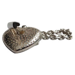 Hermès Heart Silver Keychain Charm for Kelly Birkin