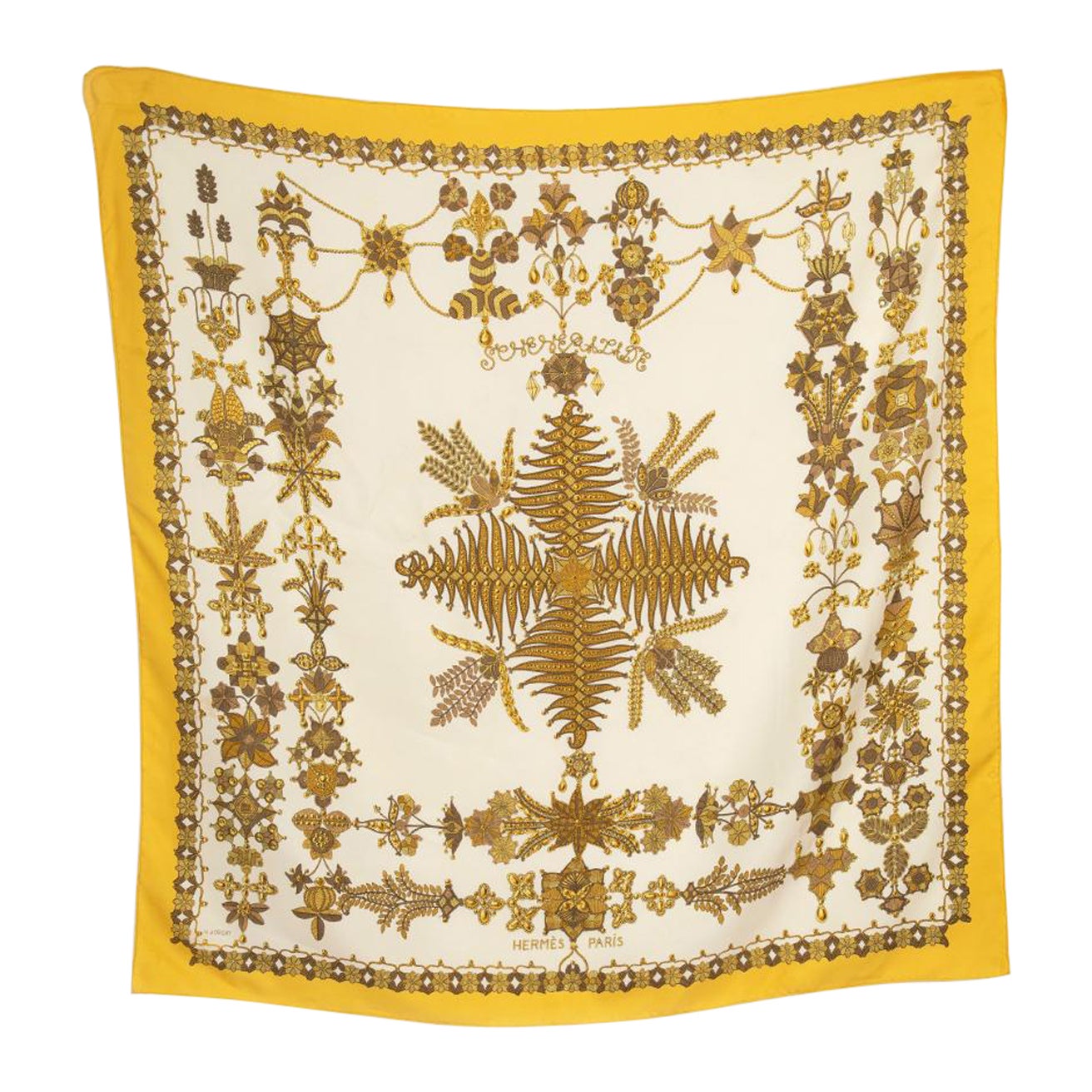 Hermès Henri d‚
Origny Scheherazade 90 Silk Scarf