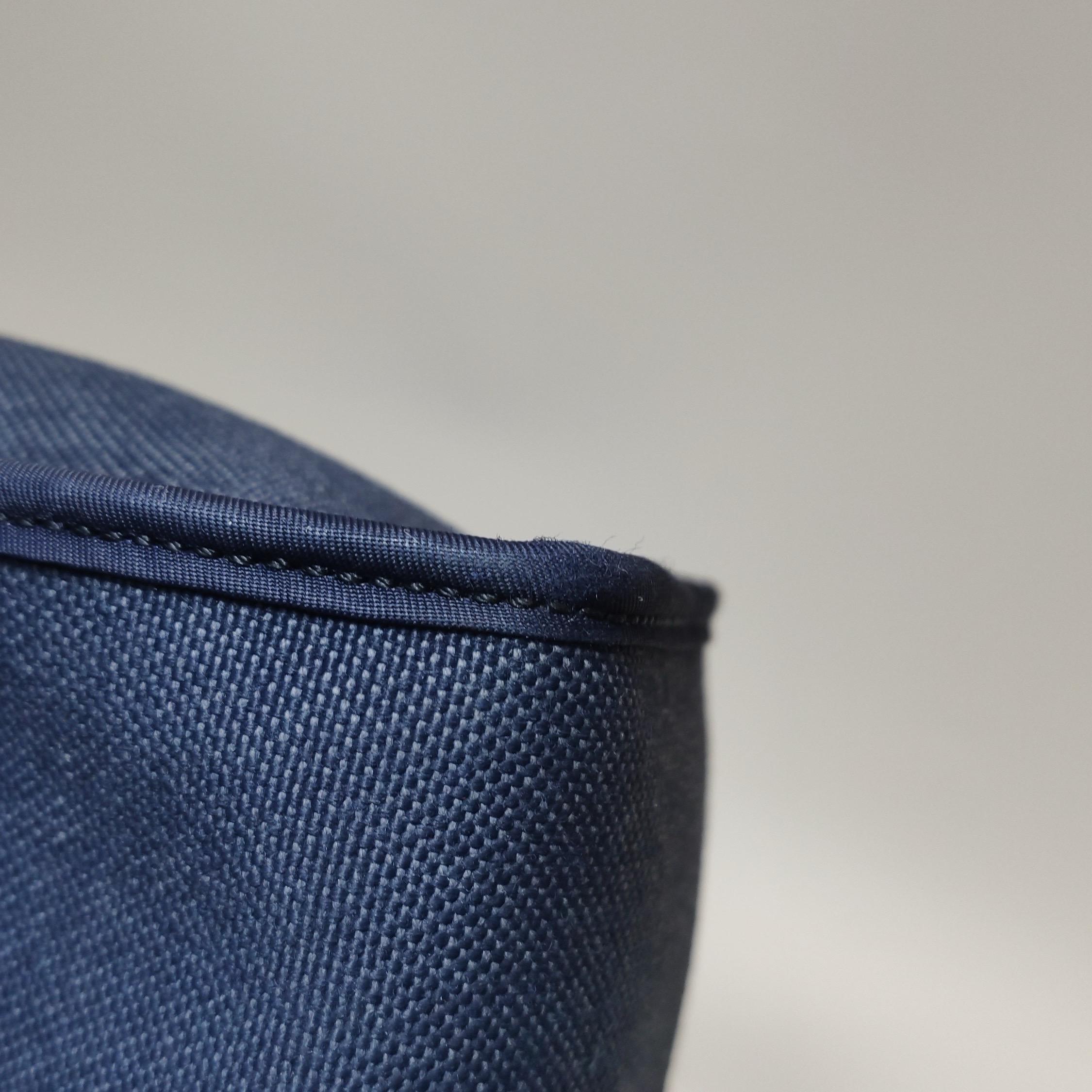 Hermes Herbag 31 Borsa a tracolla in pelle marrone canvas navy in vendita 11