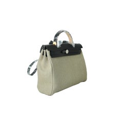 Hermes Herbag 31 Palladium Hardware Black Natural