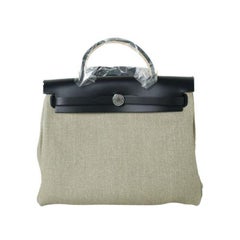 Hermes Herbag 31 Palladium Hardware Black Natural