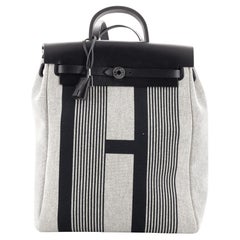 Hermes Herbag A Dos Backpack H Vibration Toile and Leather