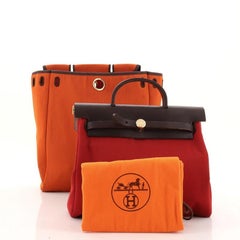 Hermes Herbag A Dos Backpack Toile