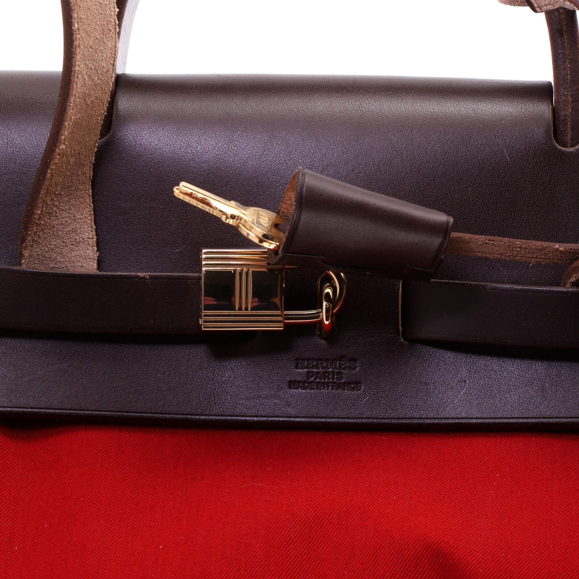 Hermes Herbag A Dos Backpack Toile 3
