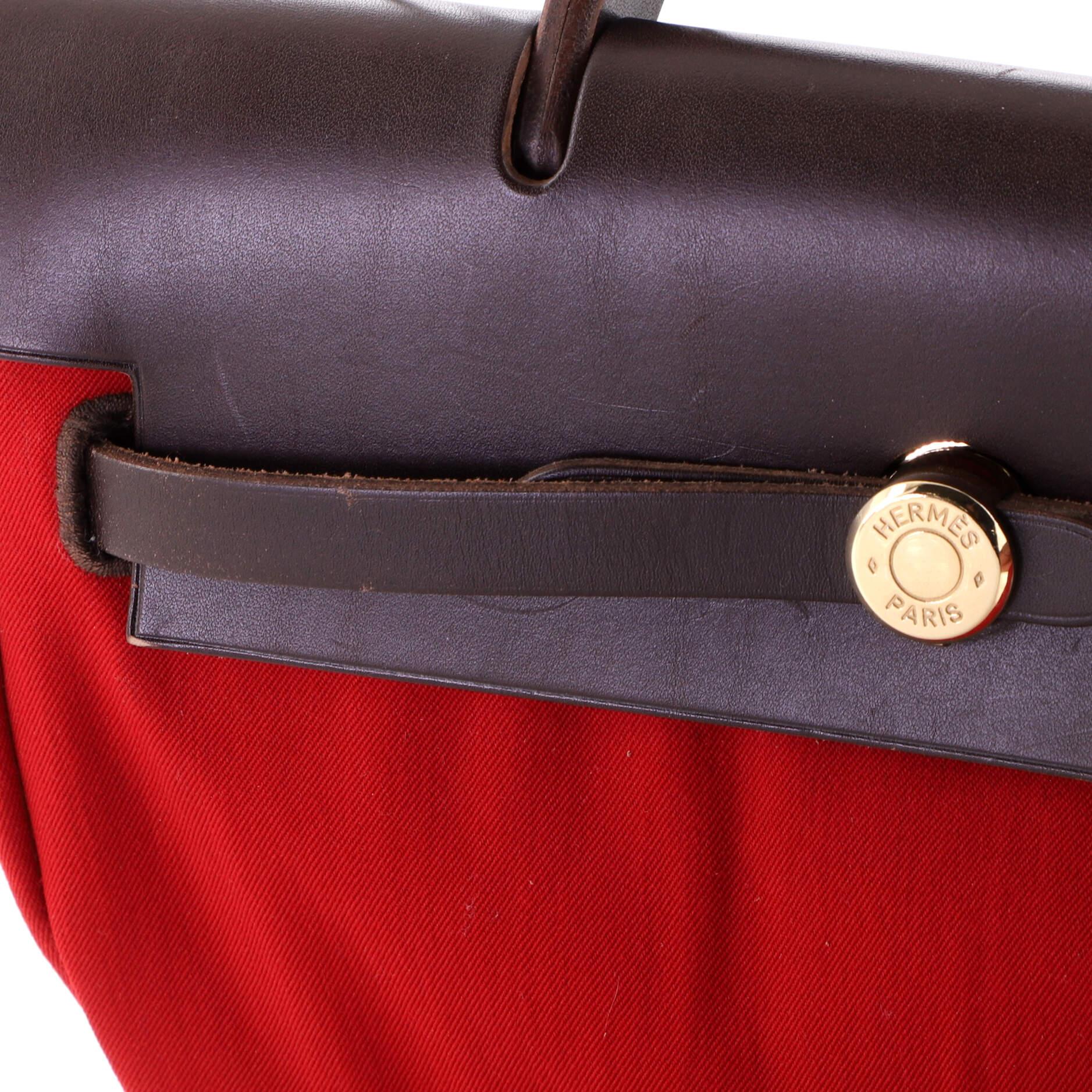 Hermes Herbag A Dos Backpack Toile 5