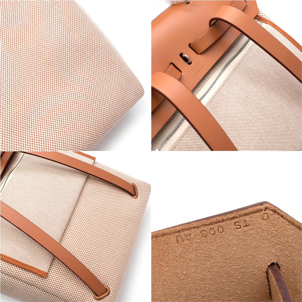 Brown Hermès HerBag A Dos Zip Retourné Backpack PHW