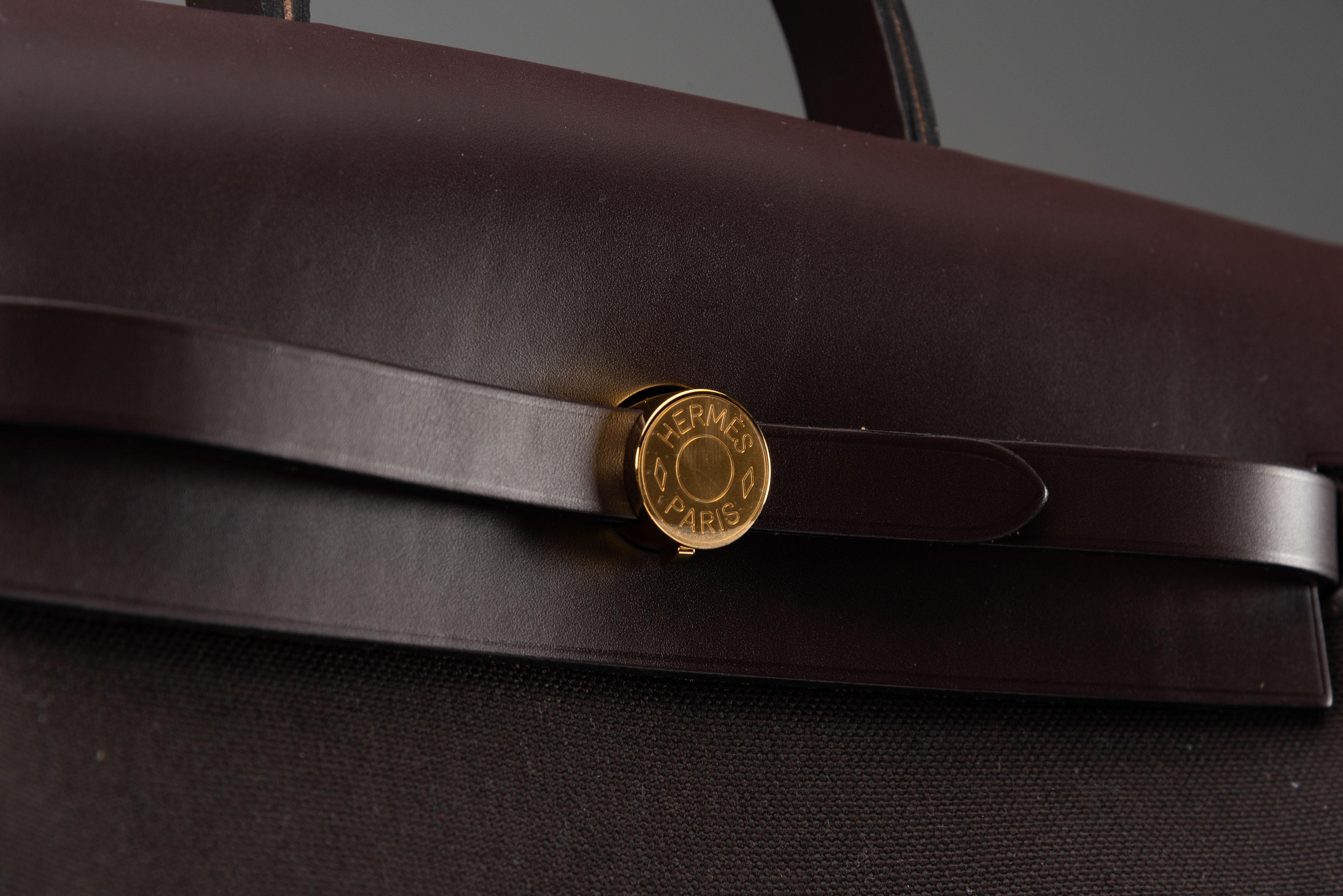 Hermes Herbag a dos Zip retourne NEW Backpack Brown Full-Set 7