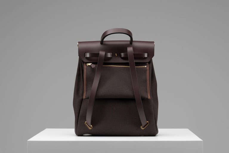 Hermes Herbag a dos Zip retourne NEW Backpack Brown Full-Set  display picture 3