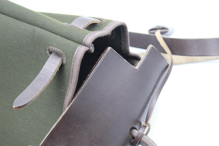 Hermès Herbag GM Backpack in Beige and Brown Canvas and Leather