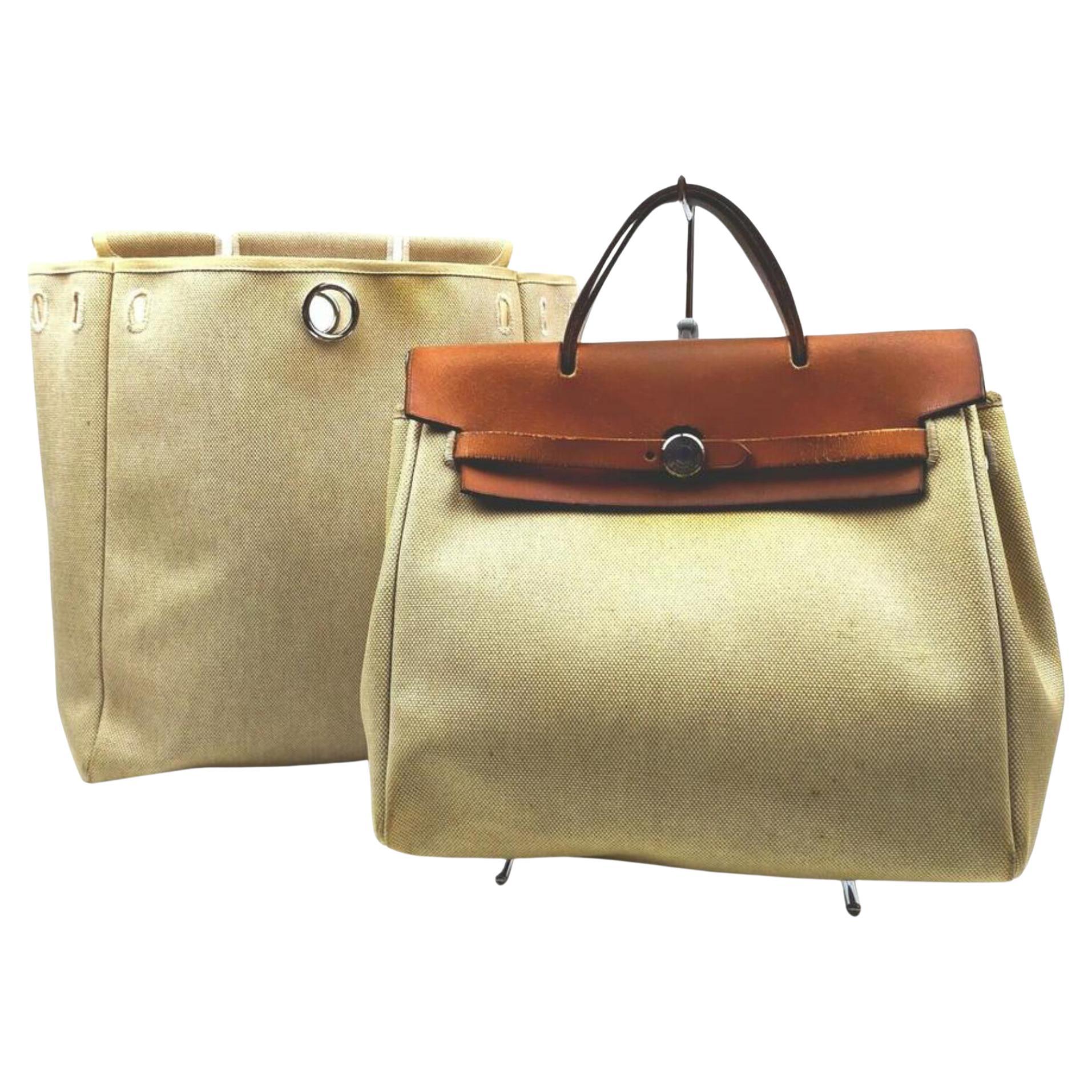 Hermes Herbag Backpack Sac a Dos 2 In 1 855865 For Sale at 1stDibs