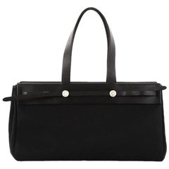 Hermes Herbag Cabas Toile and Leather GM