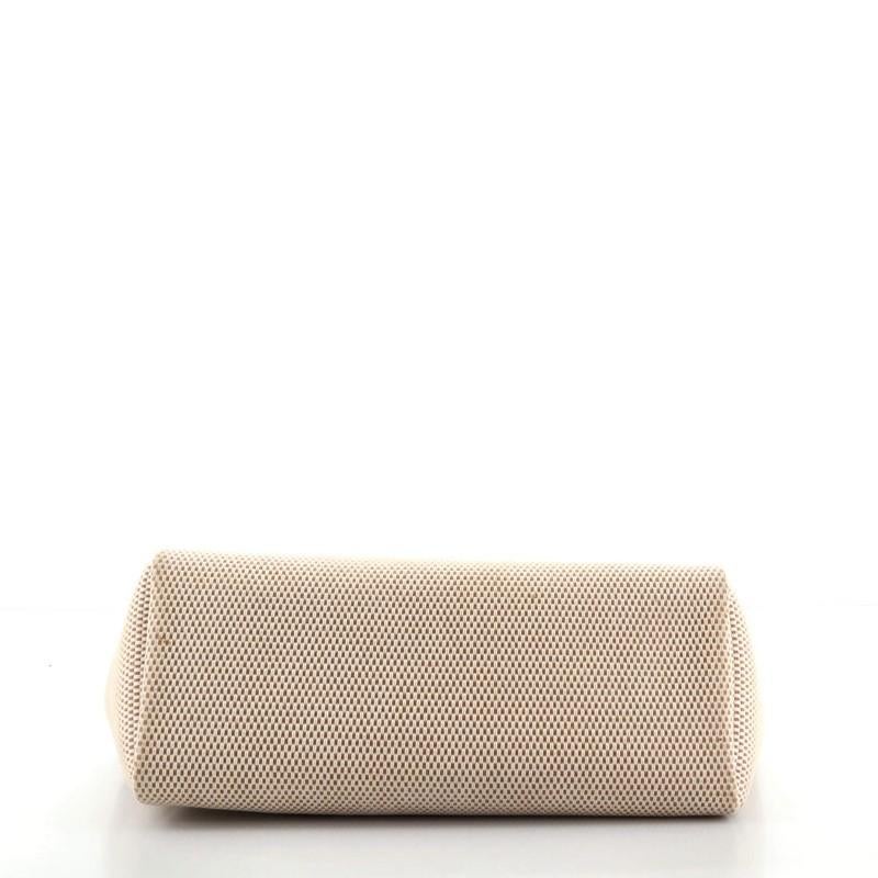 Hermes Herbag Cabas Toile and Leather MM In Good Condition In NY, NY