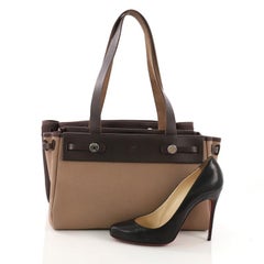 Hermes Herbag Cabas Toile and Leather PM