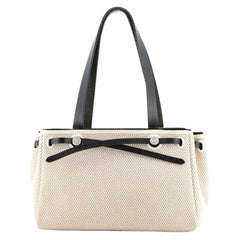 Hermes Herbag Cabas Toile and Leather PM
