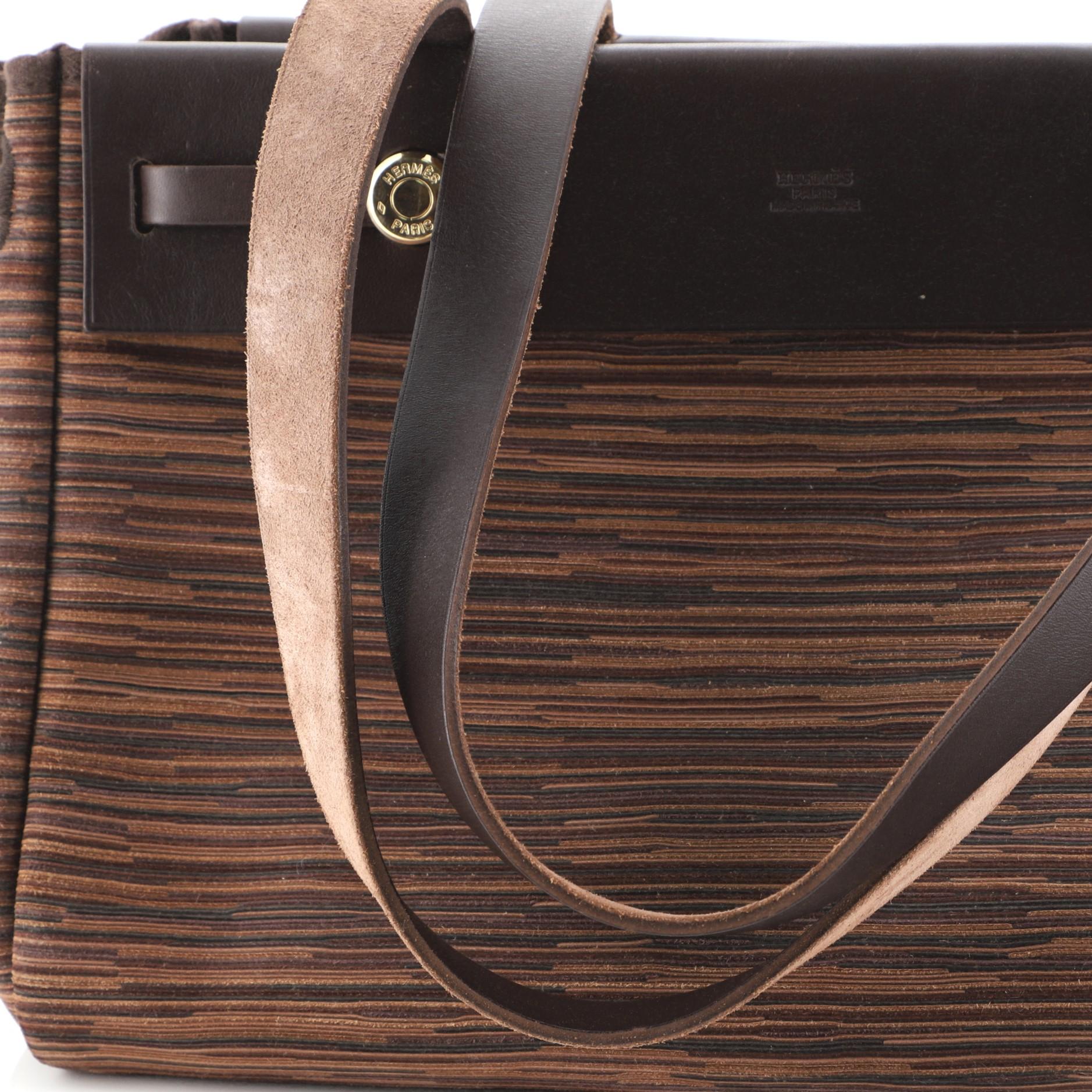 Hermes Herbag Cabas Vibrato and Leather PM 5