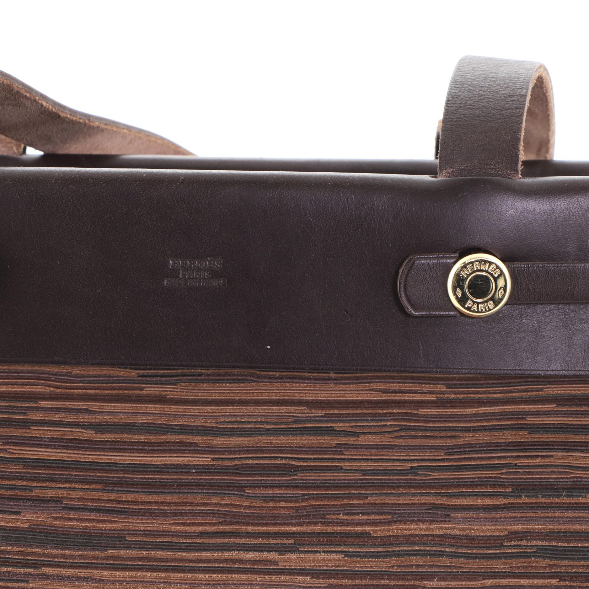 Hermes Herbag Cabas Vibrato and Leather PM 3