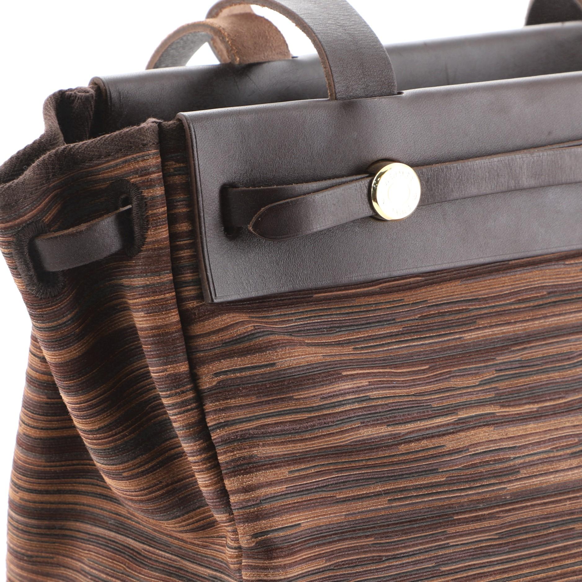 Hermes Herbag Cabas Vibrato and Leather PM 4