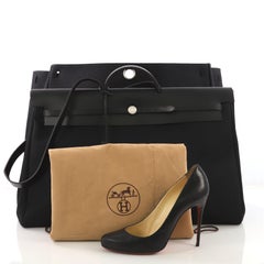 Hermes Herbag Cabine Toile and Leather